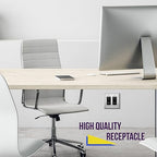 ENERLITES Black Decorator Receptacle, Standard Electrical Wall Outlet, 15A 125V, Self-Grounding, 2-Pole, 3-Wire, 5-15R, UL Listed, 61502-TR-BK, 10 Pack, Tamper Resistant