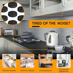 128 Self Adhesive Cabinet Door Bumpers – Sticky Black Silicone Rubber Pads for Furniture Drawers, Kitchen Cabinets, Decor, Wall Protection – Vellax