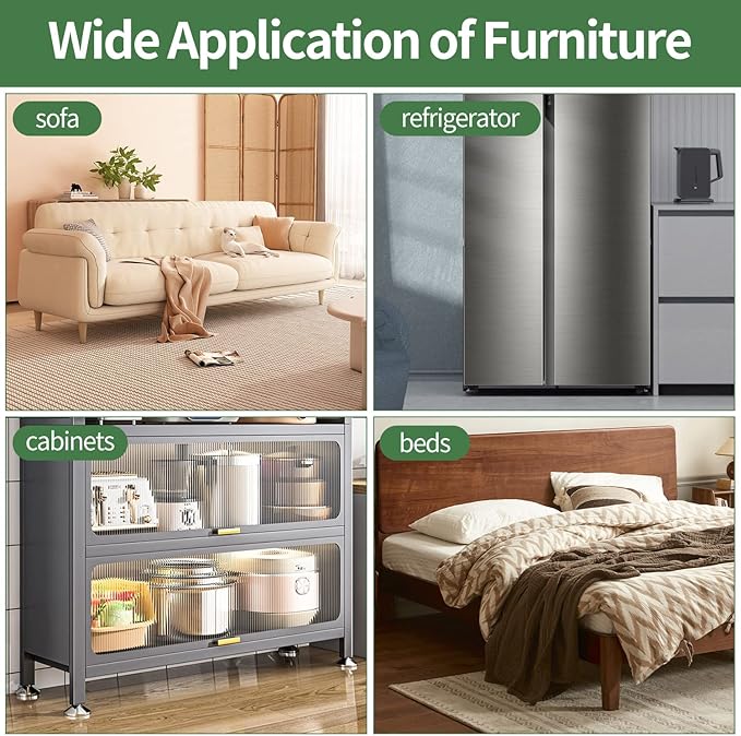 Ezprotekt 2.5" Felt Furniture Movers Sliders for Hardwood Floors, 24 Pcs Reusable Round Felt Furniture Moving Pads for Sofa Desk Couch Cabinet, Furniture Glides Easily and Quickly (Black)