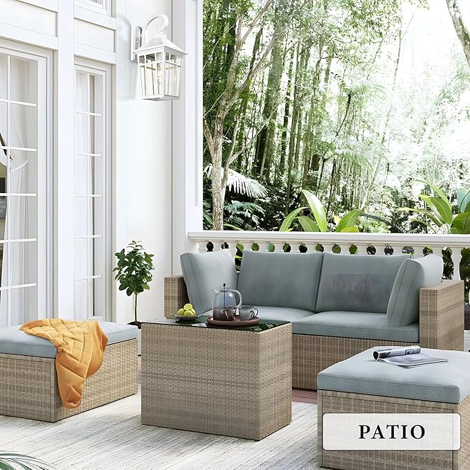 Darkaway Large Outdoor Wall Lights for House, 18inch Exterior Lighting Fixtures Wall Mount Outdoor Porch Lights Waterproof White Outdoor Sconce Lights with Seeded Glass for Patio Hallway Garage