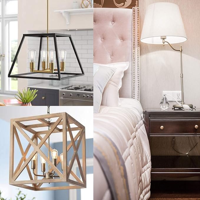 OMED Dimmable E26 LED Edison Bulb 60 watt, Clear Glass 2700k Soft White Vintage Light Bulbs, Cross LED Filament Retro Edison Bulbs for Ceiling Fan, Porch,Bathroom, Farmhouse Light Bulbs 6 Pack