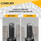 CONQUER Tools Deburring External Chamfer Tool, Premium Tungsten Blade, Deburring Drill Bit, Remove Burr Tools Quick Release Shank Fits for 1/8"-3/4"(3mm-19mm) Stainless Steel Burr Removal, Countersink