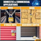 Jekosa® JKC/50 [Weatherpoof] Heavy Duty Combination Lock Outdoor - Lock with 4 Digit Code [No Key] - Ideal for Gate, Shed, Fence