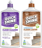 Quick Shine Hardwood Floor Cleaner & Wood Floor Polish w/Plant-Derived Carnauba 2-27oz Bottles, Removes Scratches, Safer Choice, A Clean That Can Be Seen