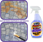 Abracadabra® Magic Rust Remover 32oz – Rust Stain, Hard Water & Calcium Remover for Concrete, Fiberglass, Glass, fabrics, Vinyl, Metals, Carpet & More – Fast & Powerful Cleaning for Home & Outdoor Use