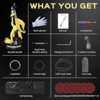 Drywall Sander, 2025 Upgraded 8-Amp Popcorn Ceiling Removal Tool with 7 Variable Speed 800-1800RPM, Drywall Sander with Vacuum Dust Collector with Extendable Handle, LED Light, 12pcs Sanding Discs