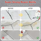 2 PCS Concrete Crack Filler, Cement Crack Repair Sealant, Self Leveling Concrete Filler for Driveways, Walkways, Patios, Outdoor Joint Repair Waterproof