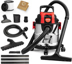Shop-Vac 3 Gallon 4.0 HP Wet/Dry Vacuum with Blower Function, Stainless Steel Tank, Portable Shop Vacuum with Wheels, Includes Filters, Hose & Accessories, Ideal for Garage and Workshop