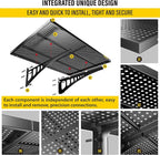 4-Pack 2x3ft Adjustable Garage Wall Shelving 1120lbs Load Capacity Heavy Duty Wall Mounted Storage Shelf Metal Floating Shelves for Garage(Black)