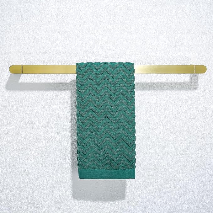 RANDOM Brushed Gold 24 Inch Stainless Steel Towel Holder - Wall Mounted Hand Towel Holder for Bathroom Accessories.96026-2-24BG