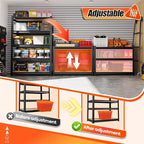 72" H*36'' Garage Shelving Storage Shelves,2500lbs Heavy Duty Shelving, Adjustable Garage Shelves, Easy to Install Metal Shelf Wood Shelving Unit, Storage Shelf for Basement Warehouse