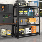 48" W Garage Shelving Heavy Duty, 2000 Lbs Loads Garage Storage Shelves Heavy Duty, Metal Shelving Units and Storage Racks, Industrial Utility Shelf,48" Wx16 Dx63 H, Black