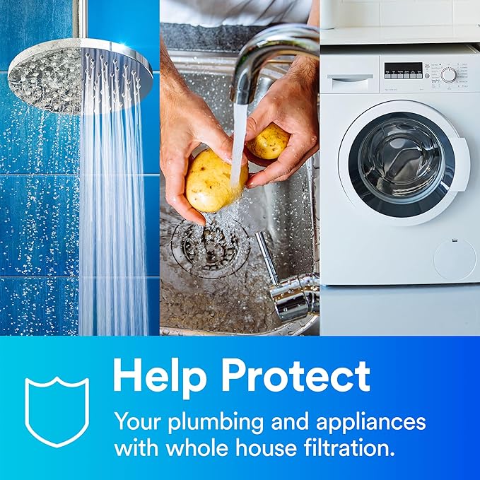 3M Aqua-Pure Whole House Sanitary Quick Change Water Filter System AP904, Reduces Sediment, Chlorine Taste and Odor, and Scale, Heavy Duty, 100,000 Gallon