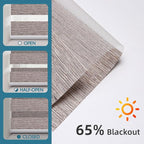 SmartWings Motorized Zebra Shades Work with HomeKit, Alexa, Google Home, 60% Blackout Light Filtering Day Night Sheer Blinds, Privacy Light Control, for Home/Office, Customized, Mix