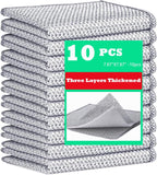 10 Pcs Upgrade 3-Layer Dish Cloth,Non-Scratch Steel, Premium Scrubbing Multipurpose Wire Dishwashing Rag for Wet and Dry, Kitchen Cleaning,Scrubs Dishes, Sinks Cleans,Home Essentials