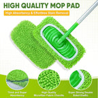 6-Pack Reusable Microfiber Mop Pads Compatible with Swiffer Sweeper, Dry & Wet Sweeping Cloths - Washable Wet Pads Refill for Multi-Surface/Hardwood Floor Cleaning