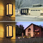 Modern Outdoor Wall Lights 2Pack, LED Rectangle 18W Bright Warm to Cool Tunable White Exterior Lighting Fixtures, Waterproof Outdoor Lights for House,Porch,Garage (Rectangle-CCT)