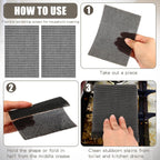 Hicarer 50 Pcs Flexible Scrubbing Screen for Household Cleaning 5.5" x 4" Scrubber Flexible Scouring Mesh Pad Cleaning Abrasive Grit Screen for Remove Carbon Rust Scale