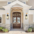 tewei Dusk to Dawn Large Outdoor Wall Lights, 20 Inch Outdoor Sconce Lights Black Exterior Lighting Fixtures, Large Porch Light with Clear Shade Sensor Modern House Lights for Garage, 1 Pack