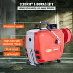 VEVOR 120FT x 7/8 Inch Drain Cleaner Machine, 420W Electric Sewer Snake Auger Manual Feed - with 6 Cutters, 2 Steel Cables (120' x 7/8" and 18' x 3/8") & CW/CCW Control for 1.9" to 6" Pipes