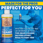 Uncle Todd's HVAC Drain Line Cleaner – 16oz / 8 Months Supply Bleach-Free, Fast-Acting, Long-Lasting AC Drain Line Solution for Tough Clogs & Buildup
