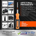 Amartisan 175-piece Magnetic Screwdrivers Set Plastic Racking, DIY Tools Set Tools for Men Tools Gift, Includs Precision screwdriver, Magnetizer, Key Set, Nut Driver and Bit Set