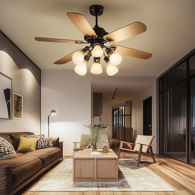 A15 LED Light Bulb 4W (40W Equivalent), 2700K Warm White, Dimmable Edison Filament, 400 Lumens, E26 Medium Base, Clear Glass – Ceiling Fan, Refrigerator/Appliance, Vanity & Chandelier (6-Pack)