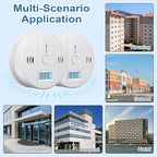 1 Pack Carbon Monoxide Detectors Battery Powered, Carbon Monoxide Alarm with LED Digital Display, CO Alarm with Human Alarm Sounds and Test Button for Home Kitchen Restaurant Hotel Office