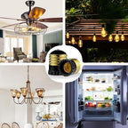 E26 to E17 Light Socket Adapter, Medium Screw E26 to Intermediate E17 Bulb Socket Adapter Converter, UL Listed (Black, 8)