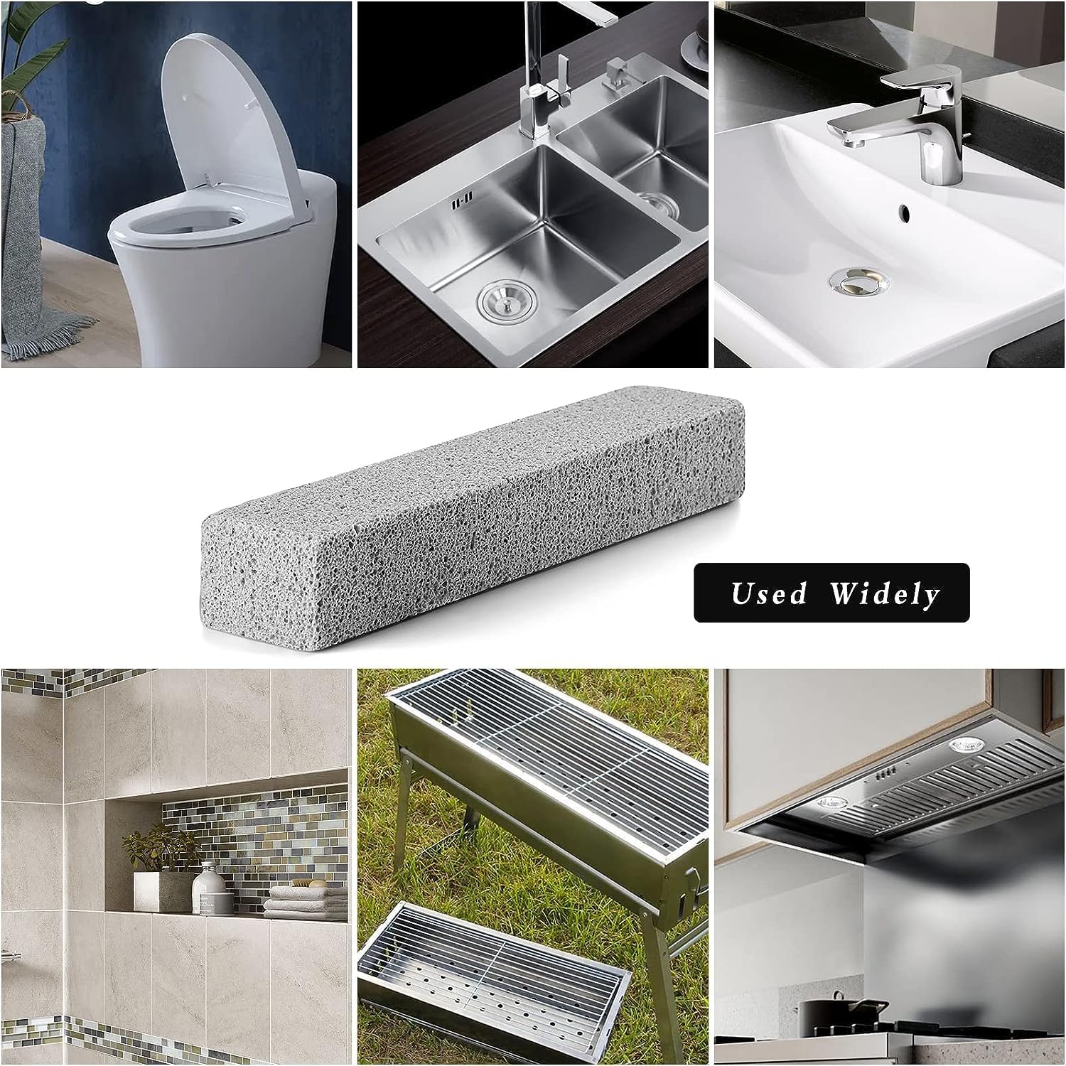 12Pack Pumice Stone for Toilet Cleaning Bowl Stick,Powerfully Cleans Hard Water Rings, Calcium Buildup & Stains, Suitable for Cleaning Toilet, Bathtubs, Kitchen Sink, Grill