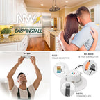 NUWATT 24 Pack 4 Inch Gimbal LED Recessed Lighting Retrofit, 4" Sloped Ceiling Light, 5 CCT 2700K/3000K/3500K/4000K/5000K, Dimmable, High Output 750LM, 10W, 90 CRI Eyeball Lights, Aluminum Trim, ETL