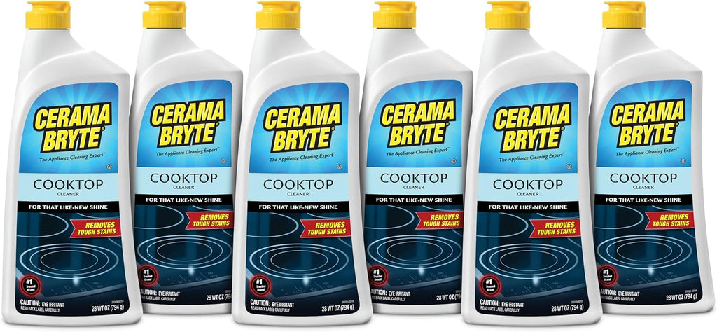 Cerama Bryte Removes Tough Stains Cooktop and Stove Top Cleaner for Glass - Ceramic Surfaces, 6-28 oz