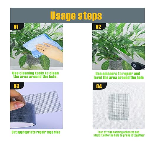 Window Screen Repair Tape，3IN X 16.5FT (196IN) Screen Tape mesh Repair for Window Screen and Screen Door tears Holes (Grey)