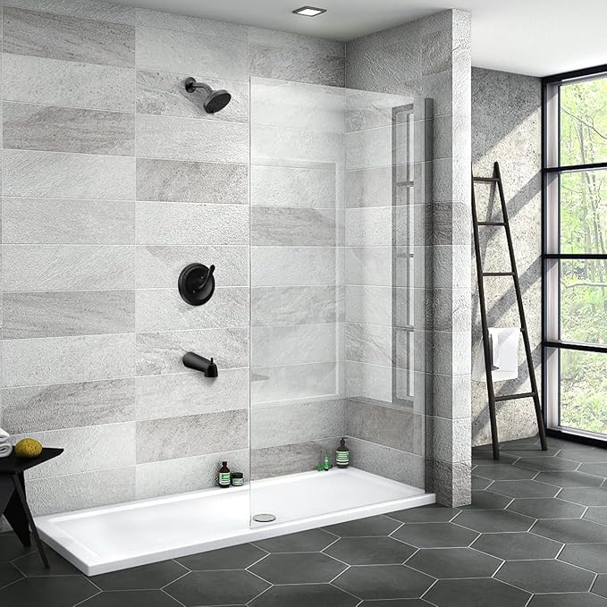 Matte Black Shower Handle T13020-BL- Replacement for Delta Classic 13/14 Series Single-Function Trim Kit, Compatible with Delta R10000 Series Shower Valves(Cartridge Included)