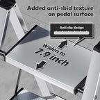 Taranta 2 Step Ladder,Aluminum Lightweight Folding 2 Step Stool with Anti-Slip Wide Pedal,330lbs Capacity Step Ladder for Household,Kitchen,Office - Silver