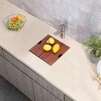 SHACO 15x15 Black Undermount Bar Sink, 15 Inch Gunmetal Black Single Bowl Kitchen Sink, Handmade Stainless Steel 16 Gauge Workstation Laundry Single Bowl with Accessories