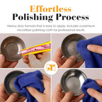 Rosenthal Collection – Simichrome Metal Polish Cream for Chrome, Aluminum, Brass & Jewelry – Restores Shine in Seconds – 1000g Tin with Polishing Cloth