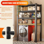 Laundry Shelf,5 Tier Over Washer and Dryer Storage Shelves,Adjustable Easy to Install,Space Saver Laundry Shelf Organizer,Utility Shelves for Balcony (with fence-78 H*18" D*47.24" W)