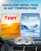 Tesa Double Sided Tape Heavy Duty 0.4in x 36ft 6703, Adhesive Mounting Tape Waterproof, Strong Foam Tape for Walls, Extreme Temp Resistant No Residue Removal Two Sided Tape for Auto, Home, Office