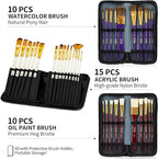 179Pcs Professional All-in-One Art Painting Kit with Aluminum & Beech Wood Easel, 96 Acrylic, Watercolor & Oil Paint Set, Complete Art Supplies Painting Set for Adults, Artists, Beginners