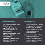 Zogics Enzyme Enriched Floor Cleaner & Deodorizer Concentrate, 128 oz - Makes up to 128 Gallons