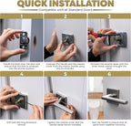 Mega Handles Prime Privacy Lever Door Handle for Hallway, Closet and Bathroom, Keyless Reversible Design Door Levers, Fits All Standard Door Sizes, Covered Screws Included - Satin Nickel (1 Pack), 5"