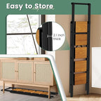 Step Ladder 5 Step Folding Kitchen Step Stool for Adults, Ladders for Home