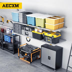 4-pack 2x3ft Adjustable Garage Wall Shelving 1120lbs Load Capacity Heavy Duty Wall Mounted Storage Shelf Metal Floating Shelves for Garage(White)