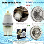 RP46074 Shower Cartridge for Shower and Tub 13/14 Series, Monitor Shower Parts,Single-handle MulitChioce Universal Valve Cartridge Assembly Water Cartridge