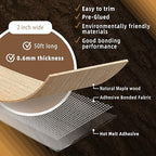 GSCIT Club Maple Edge Banding, 2 inch x 50ft Wood Edge Banding Pre-glued Flexible, Veneer Tape for Cabinet Repair & Furniture Restoration