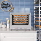 KoolMore 23 in. Countertop Convection Oven for Half-Size Pans with 4 Racks and 2800W of Power in Stainless-Steel - 208/240V, 2.3 cu. ft. ETL Listed (KM-CTCO220-23)