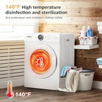 ROVSUN 1.8 Cu.Ft Portable Clothes Dryer, 1020W High End Front Load Electric Dryer, Compact Laundry Dryer with Electronic Screen Control & Stainless Steel Tub for Apartment, Home
