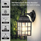 Dusk to Dawn Outdoor Wall Light Fixtures - Sensor Porch Lights, Exterior Wall Sconce, Anti-Rust, Waterproof, Garage & Doorway Lights