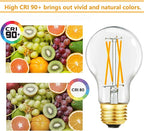 A19 Vintage LED Edison Light Bulbs 60 Watt, E26 Dimmable LED Filament Light Bulbs, Daylight White 5000K,6W Equal 60W Incandescent Bulbs,600LM, AC120V, A19 LED Bulb with 90 CRI,COCODI-6Pack (6W-5000K)